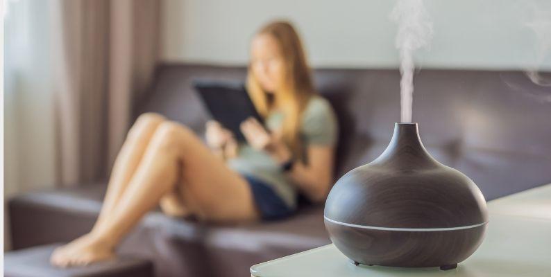 freshen the air with an oil diffuser in your living room
