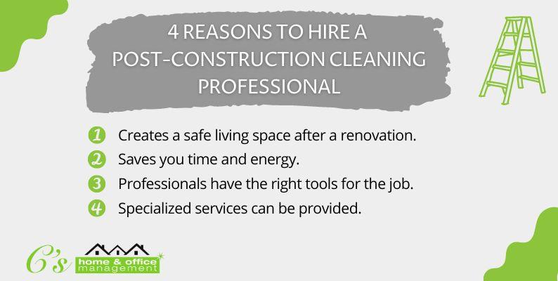 4 reasons to hire a post construction cleaning professional